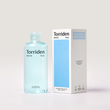 Torriden DIVE-IN Tonique à l'acide hyaluronique à faible molécule 300 ml 